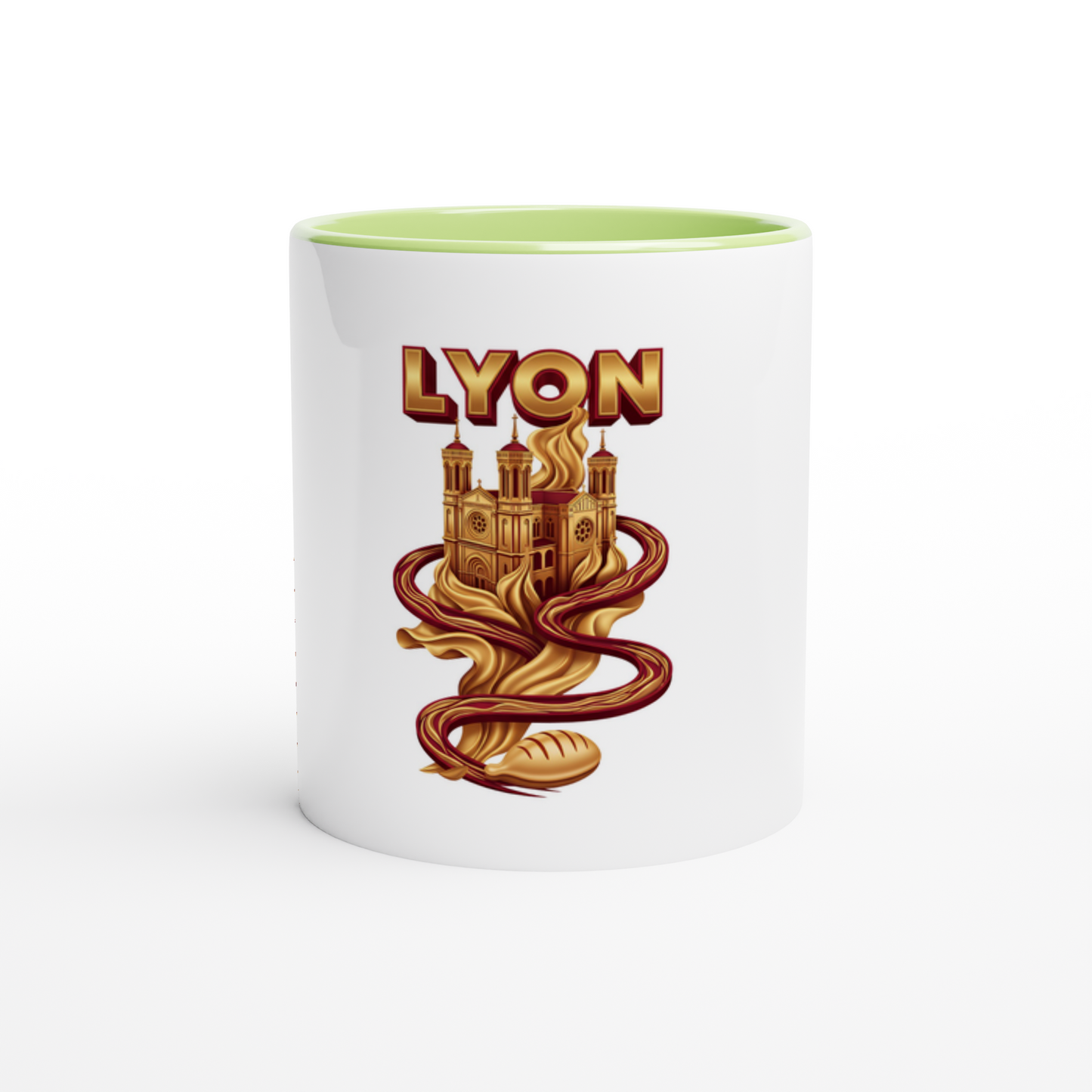 Keramikbecher Lyon Stadt Frankreich 325 ml (11 oz)