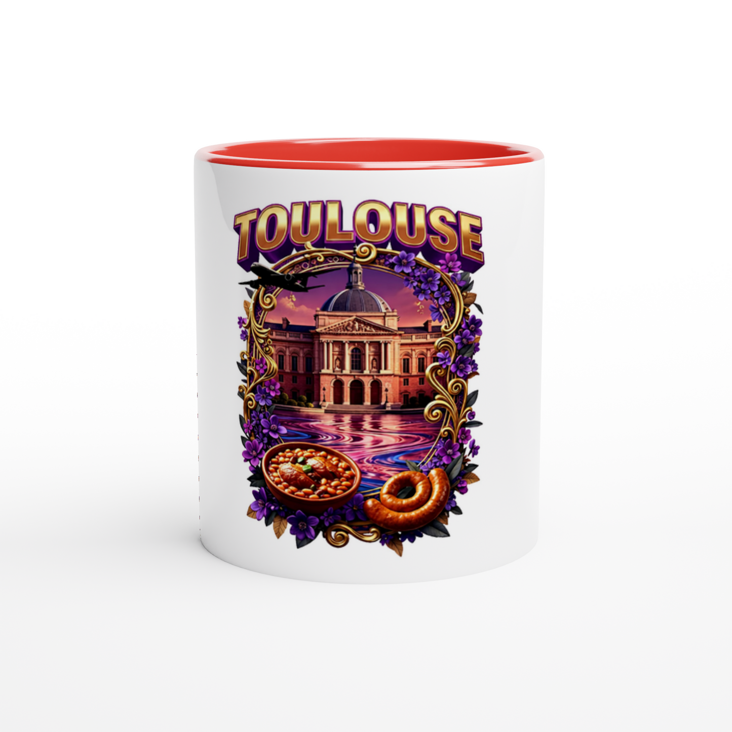 Keramiktasse Toulouse, Stadt in Frankreich, 325 ml (11 oz)