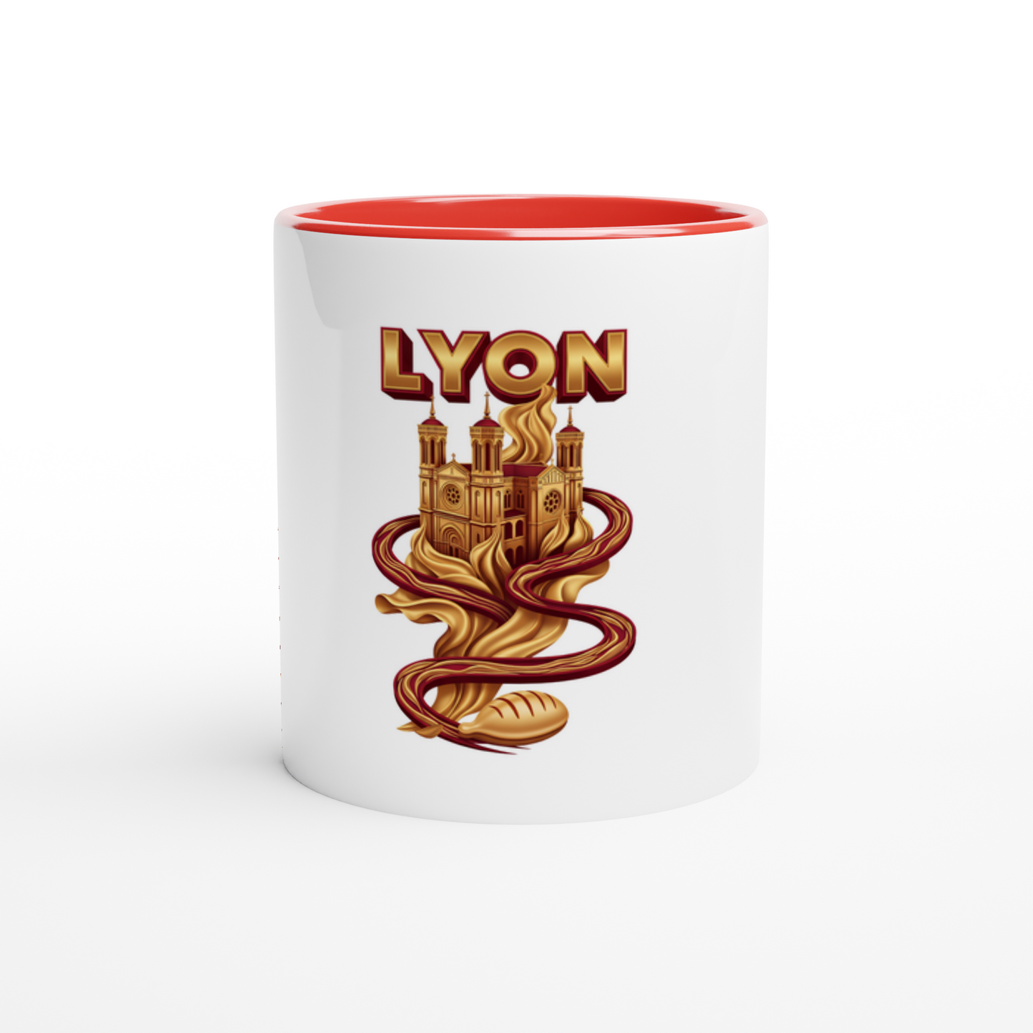 Keramikbecher Lyon Stadt Frankreich 325 ml (11 oz)