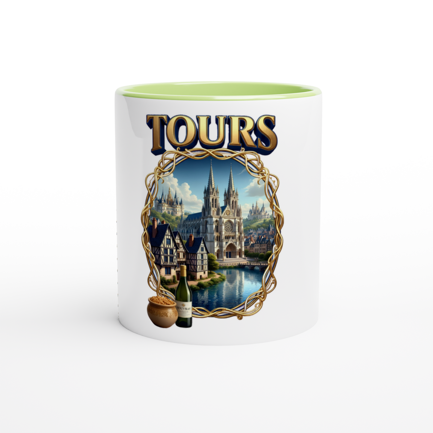 Keramikbecher Tours Stadt in Frankreich 325 ml (11 oz)