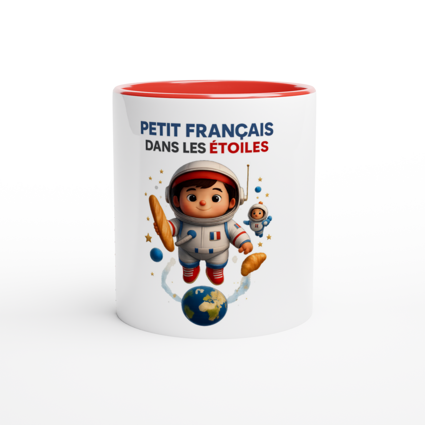 Französische Keramiktasse mit Sternenmotiv, 325 ml (11 oz)