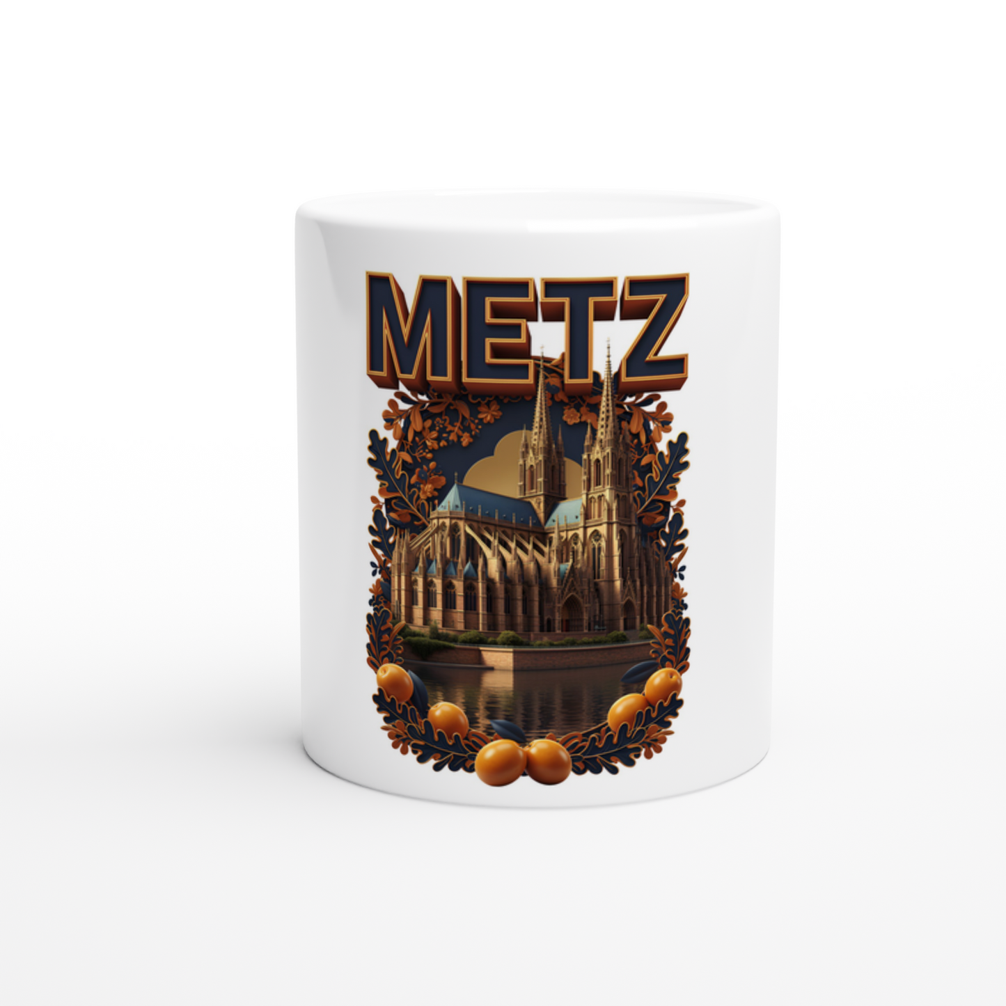 Keramikbecher Metz Stadt Frankreich 325 ml (11 oz)