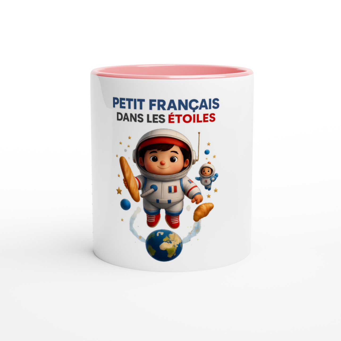 Französische Keramiktasse mit Sternenmotiv, 325 ml (11 oz)