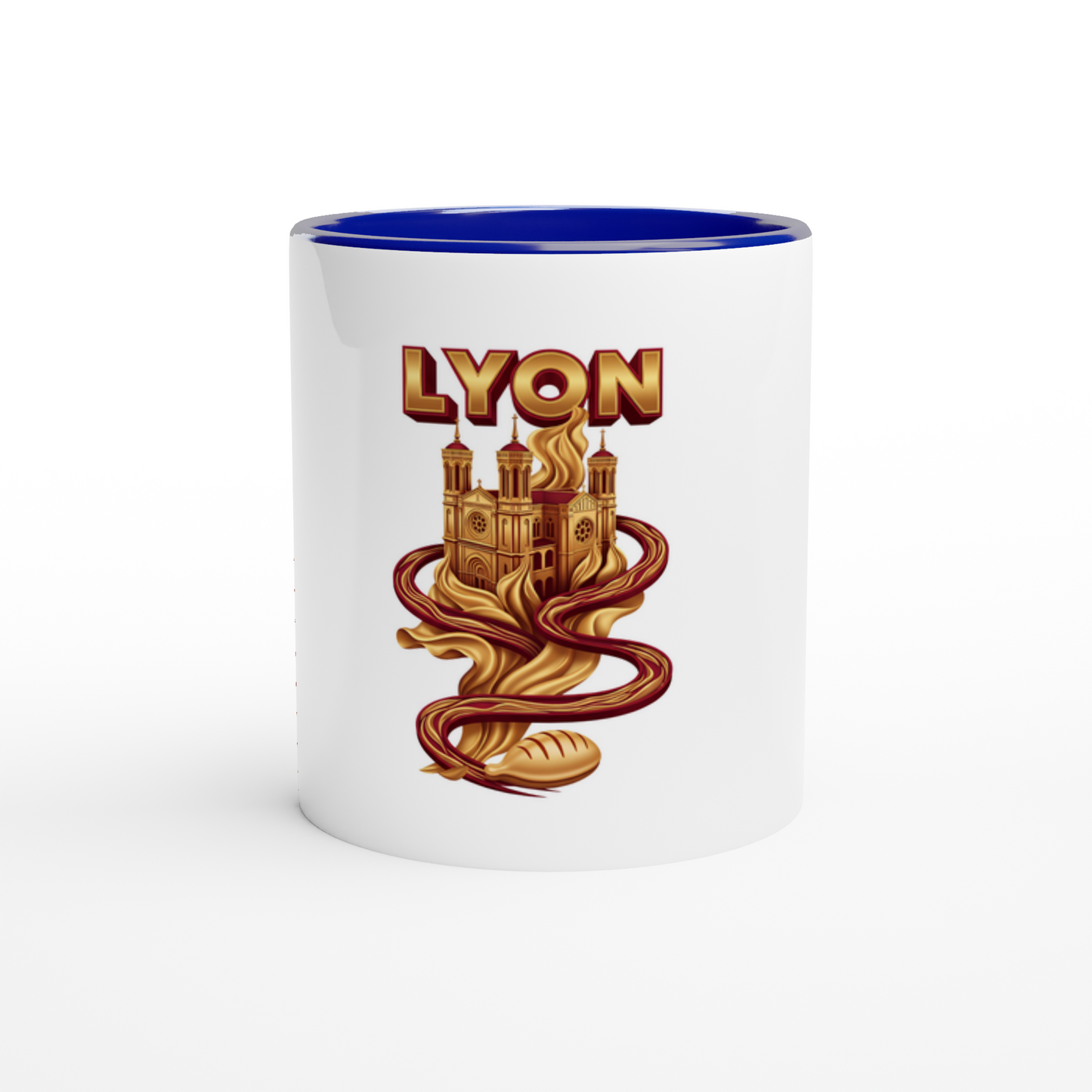 Keramikbecher Lyon Stadt Frankreich 325 ml (11 oz)