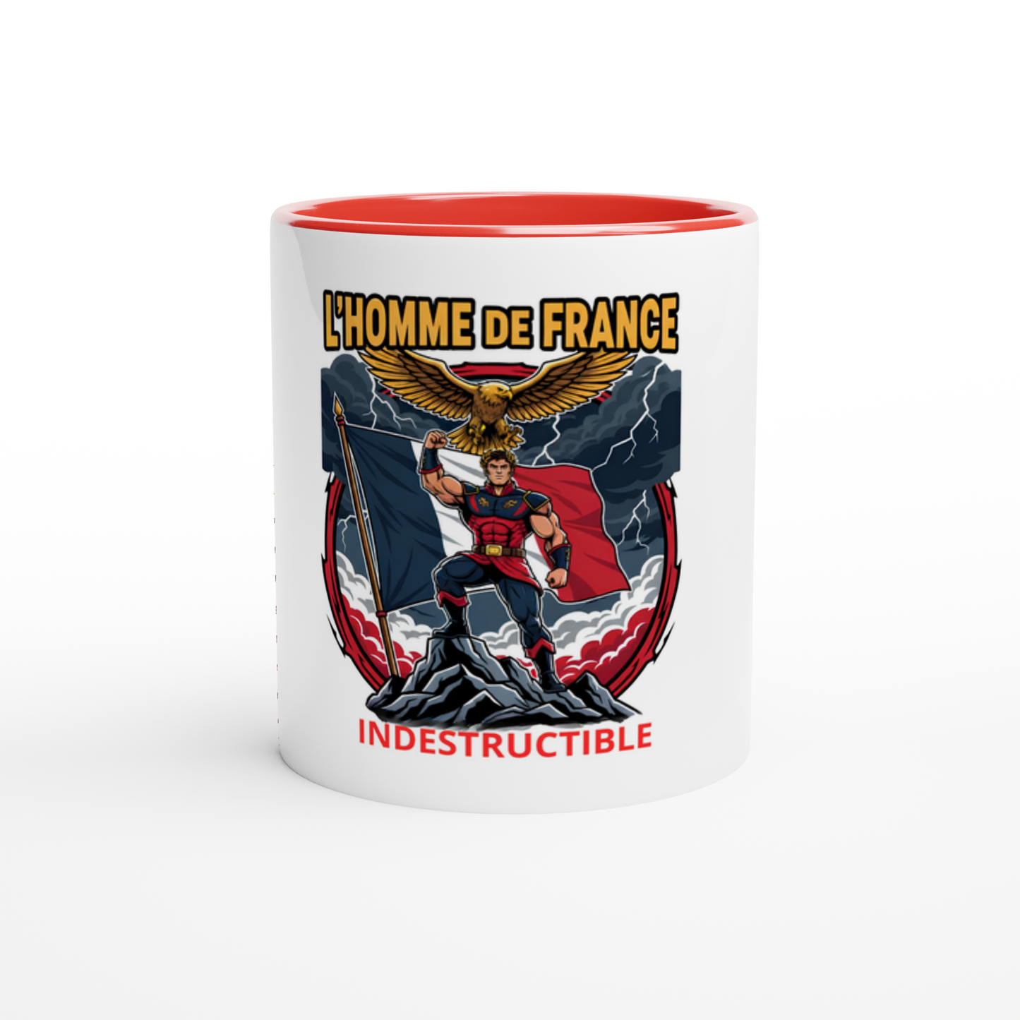 325 ml (11 oz) French-style ceramic mug for men
