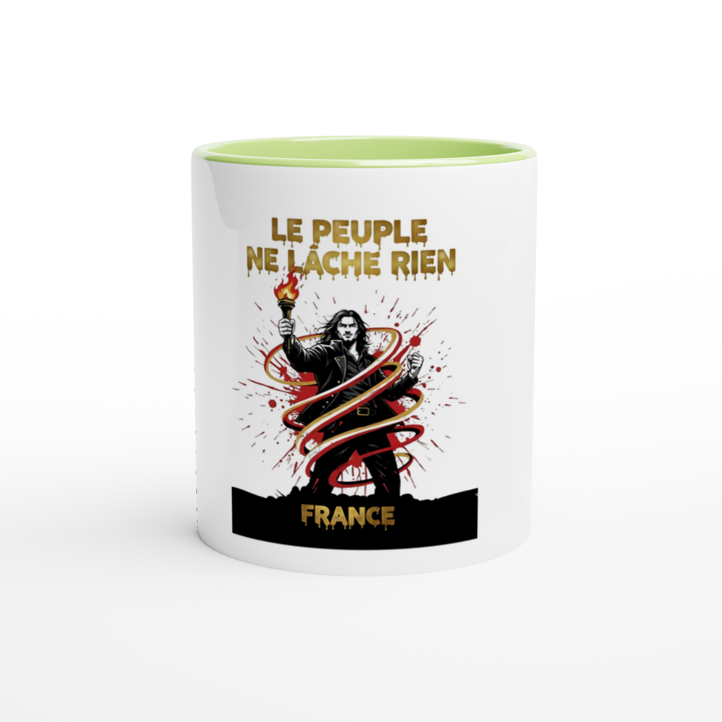325ml (11oz) Ceramic Mug "le peuple lâche rien"