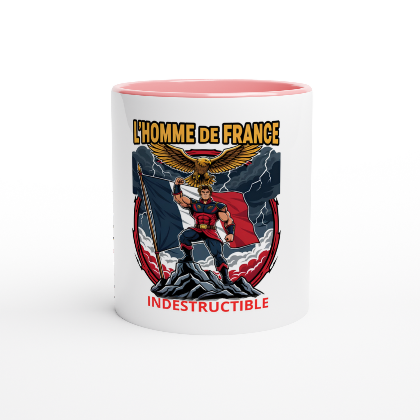 325 ml (11 oz) French-style ceramic mug for men