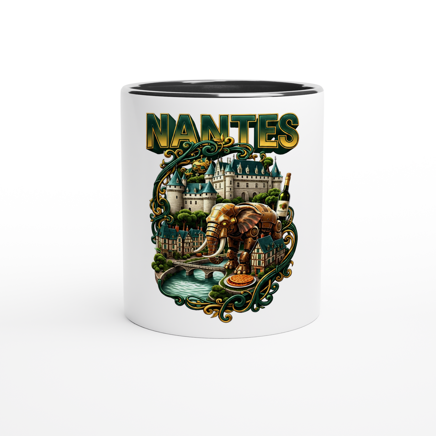 Keramikbecher Nantes, Stadt Frankreichs, 325 ml (11 oz)
