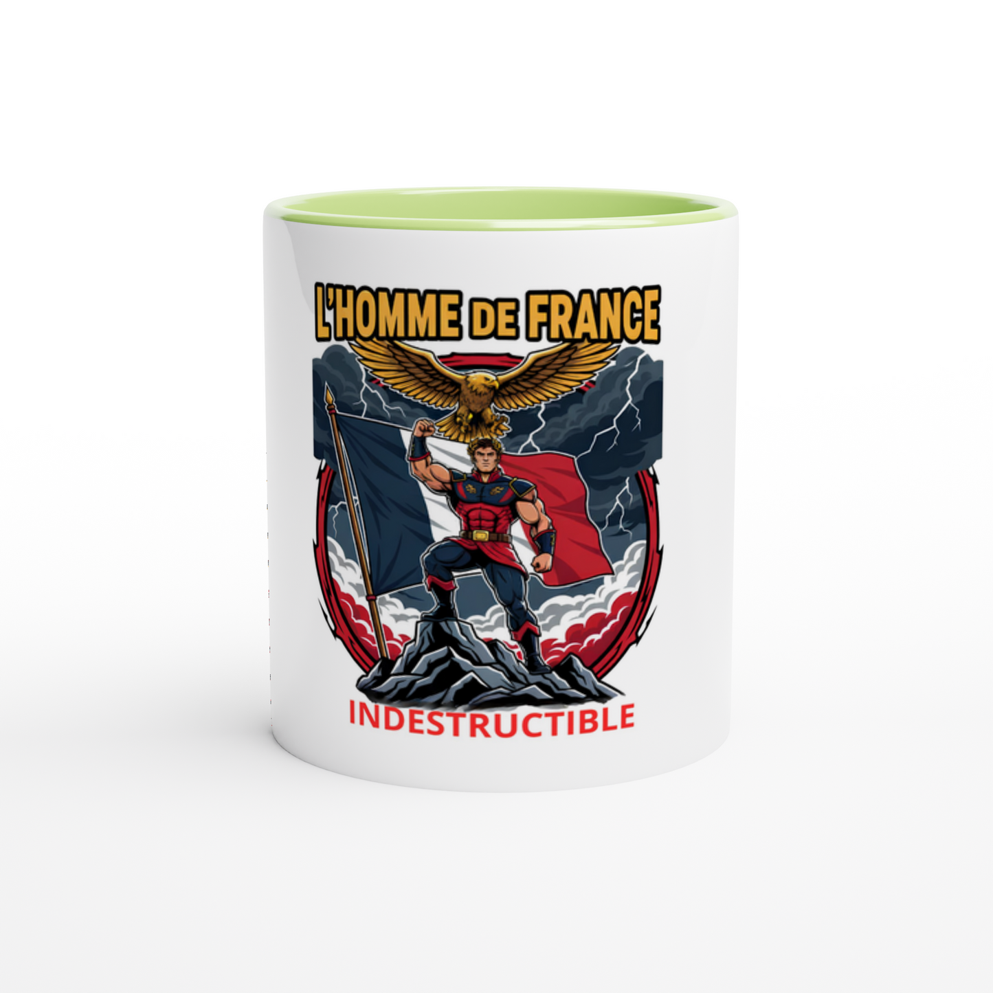 325 ml (11 oz) French-style ceramic mug for men
