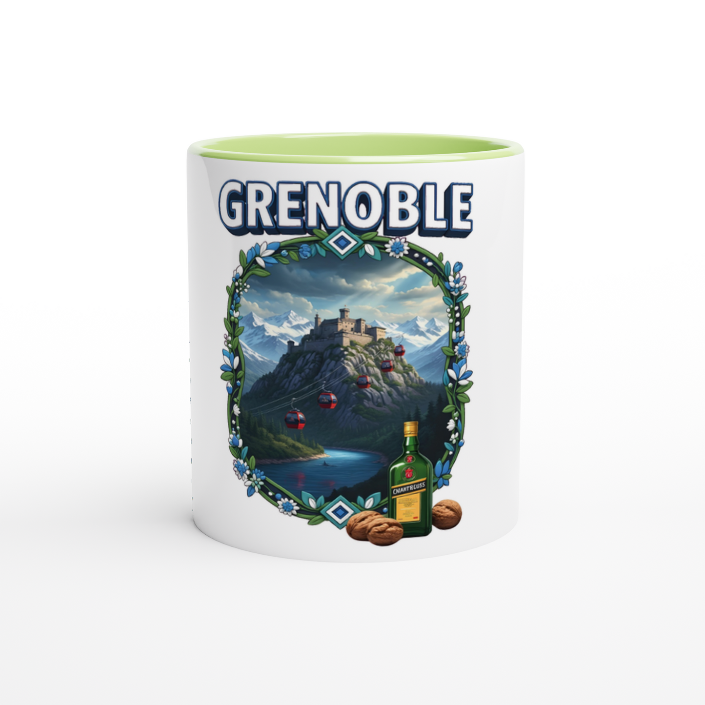 Keramikbecher Grenoble französische Stadt 325 ml (11 oz)