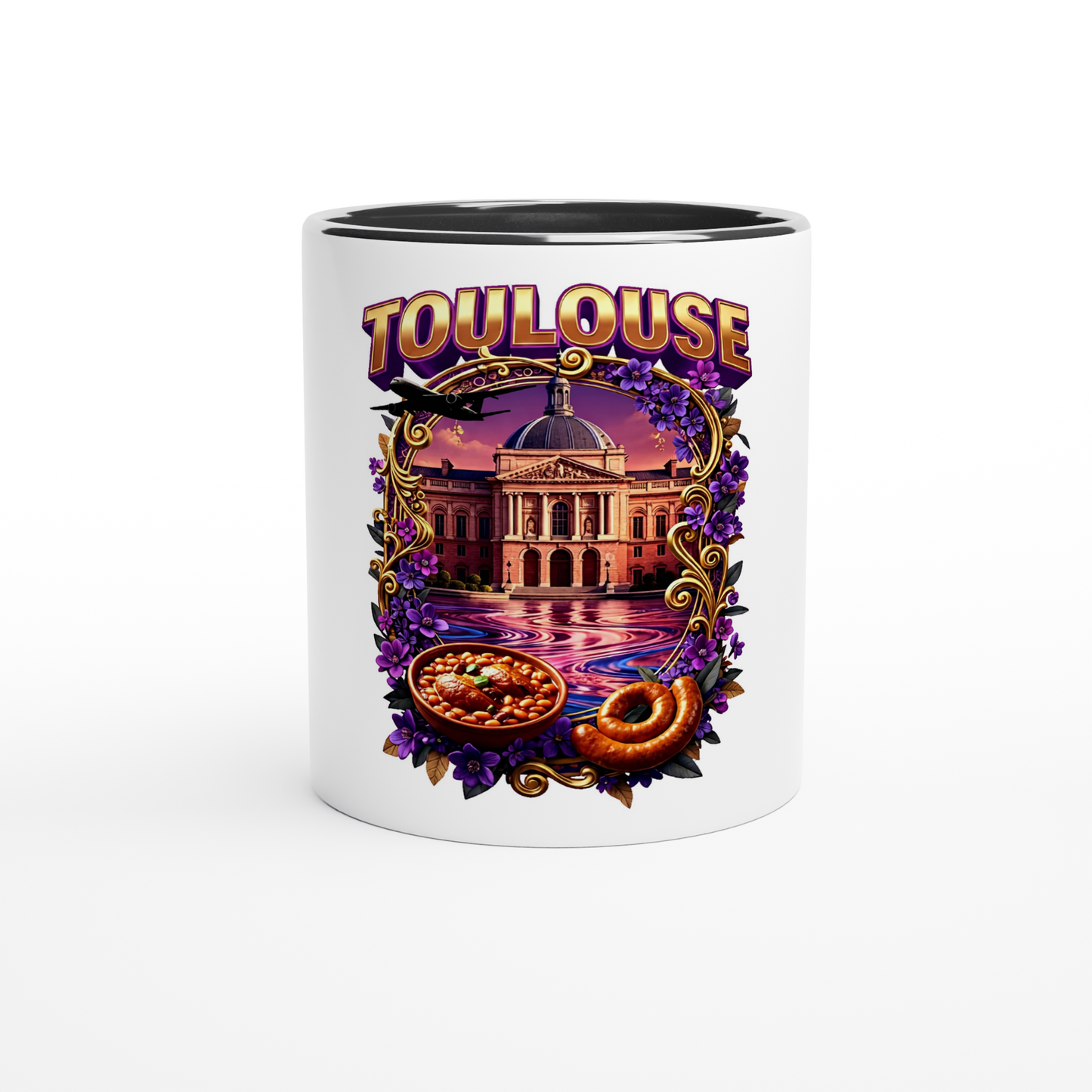 Keramiktasse Toulouse, Stadt in Frankreich, 325 ml (11 oz)