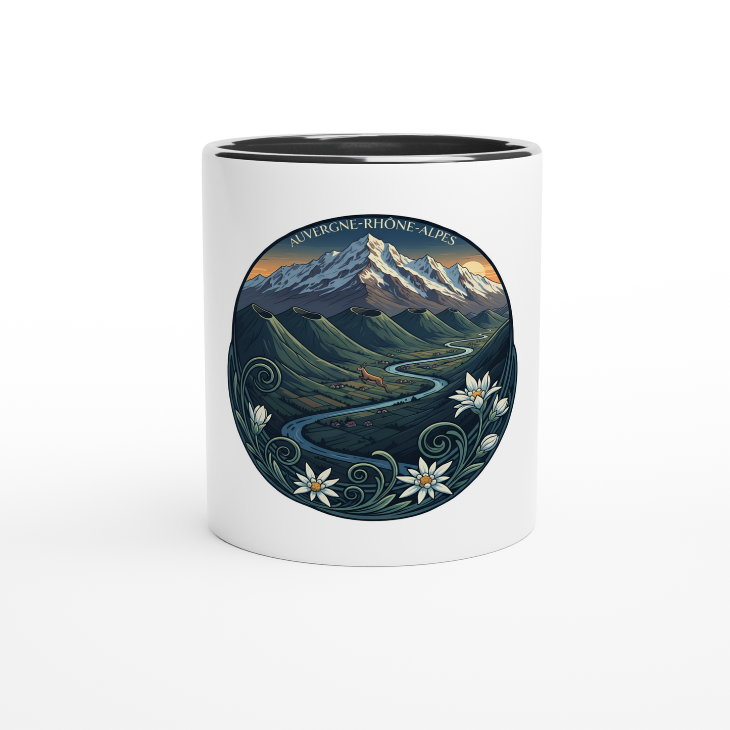 - 325 ml (11 oz) Keramiktasse Auvergne-Rhône-Alpes