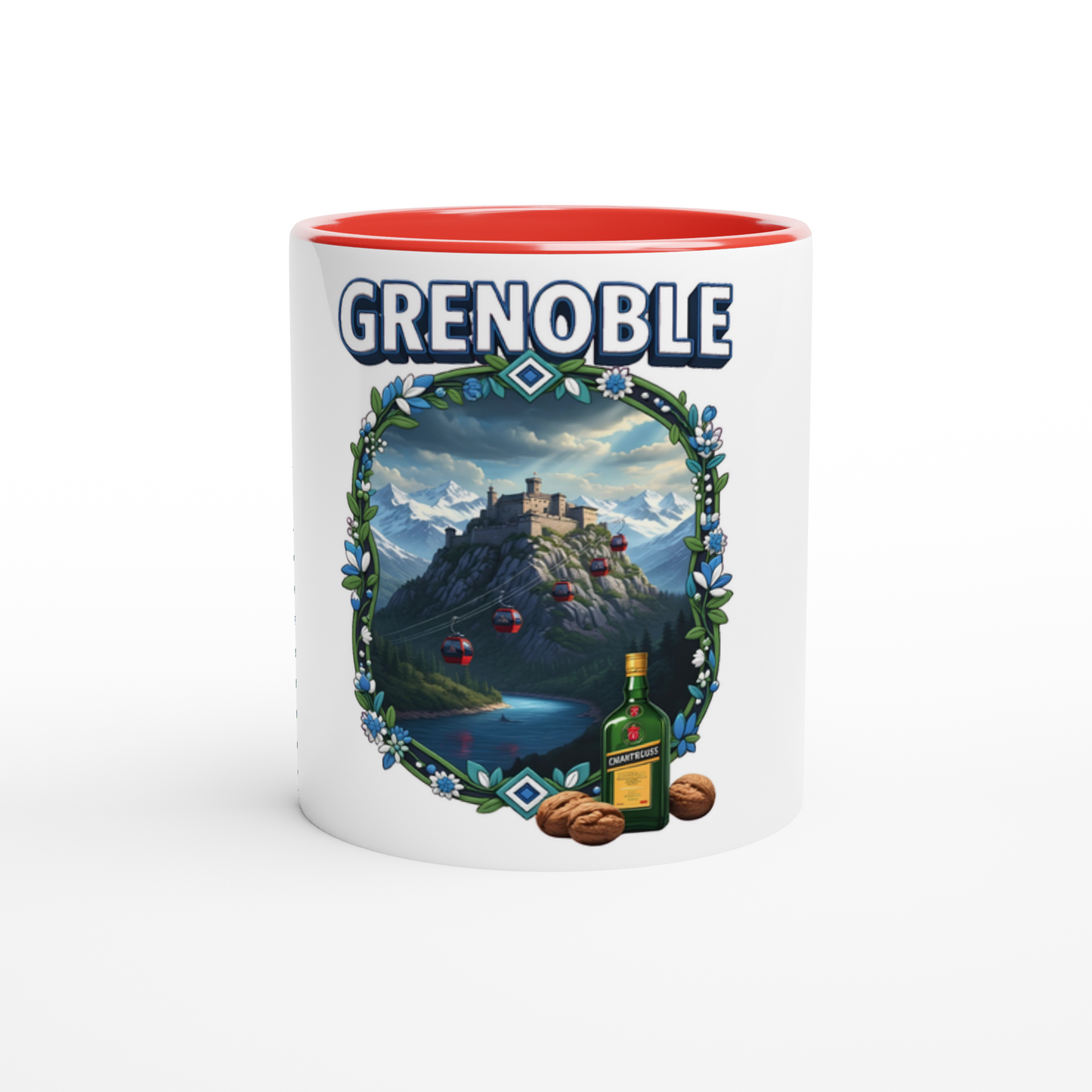 Keramikbecher Grenoble französische Stadt 325 ml (11 oz)