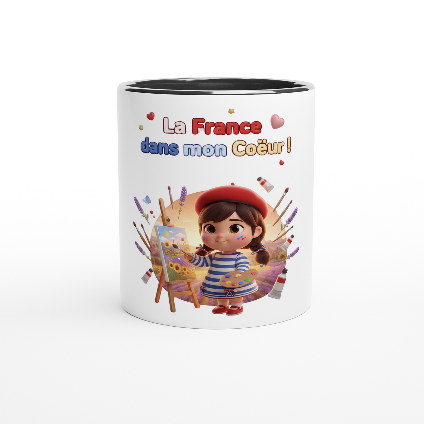 Keramikbecher „Frankreich in meinem Herzen“ 325 ml (11 oz)
