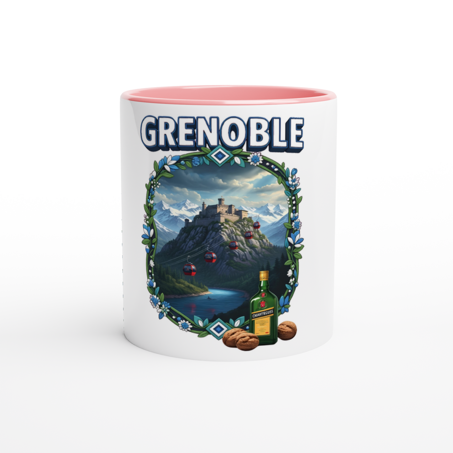 Keramikbecher Grenoble französische Stadt 325 ml (11 oz)
