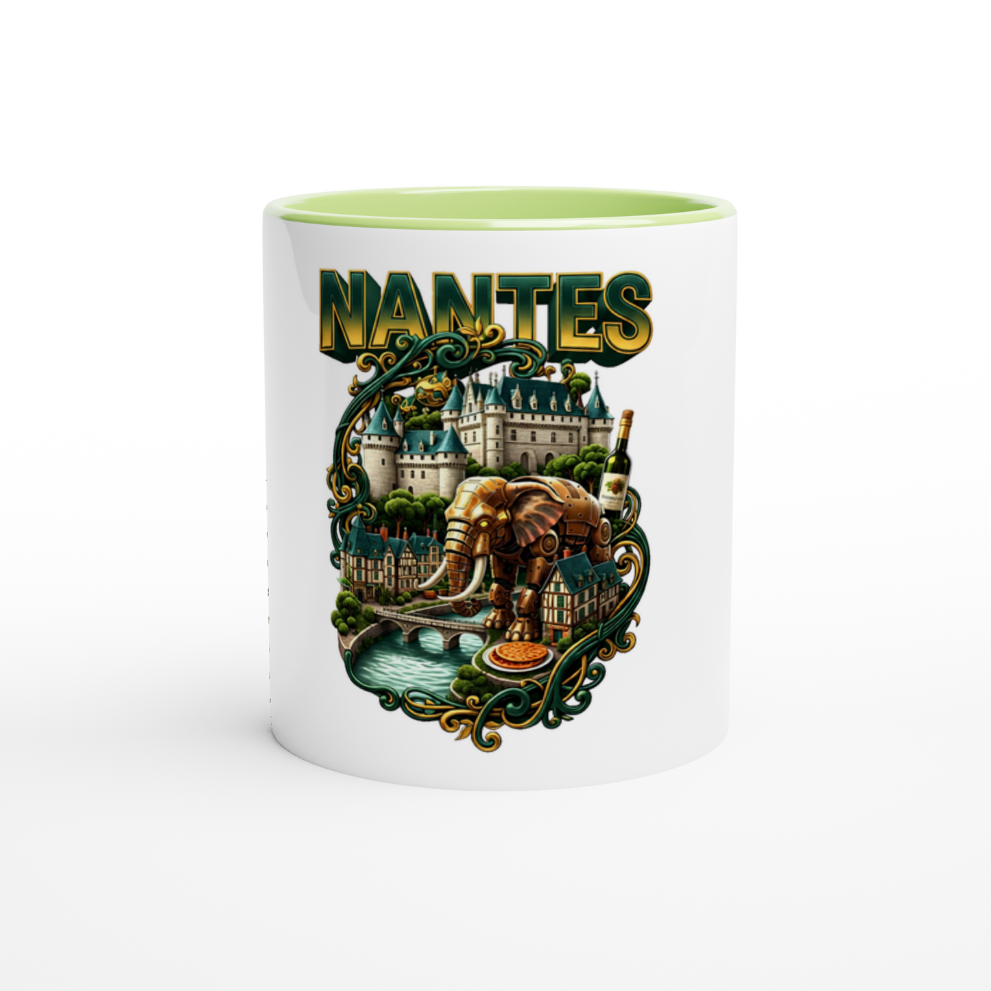 Keramikbecher Nantes, Stadt Frankreichs, 325 ml (11 oz)