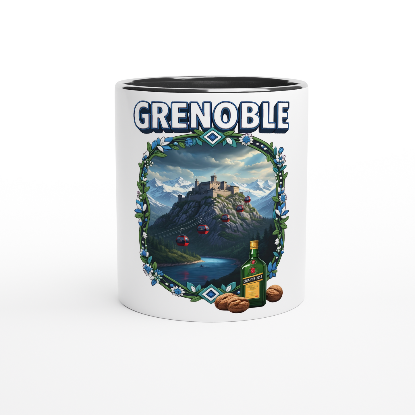 Keramikbecher Grenoble französische Stadt 325 ml (11 oz)