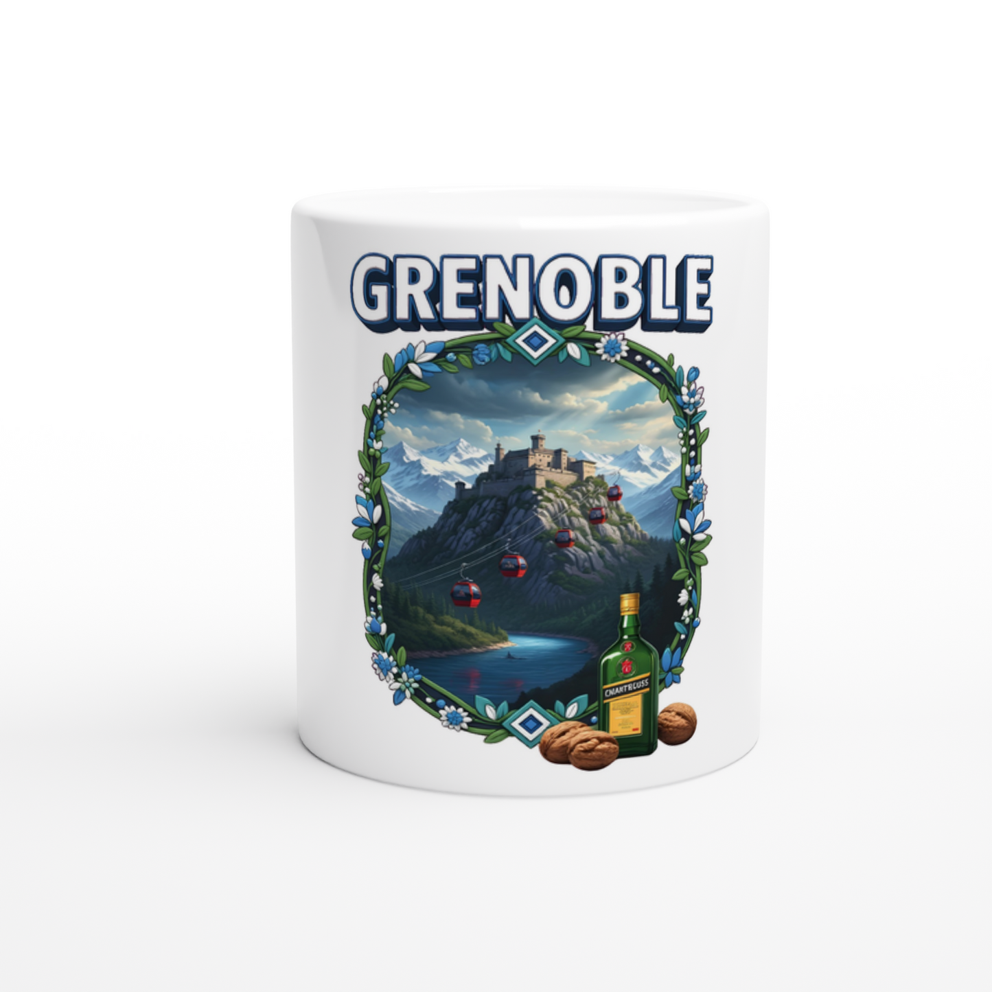 Keramikbecher Grenoble französische Stadt 325 ml (11 oz)