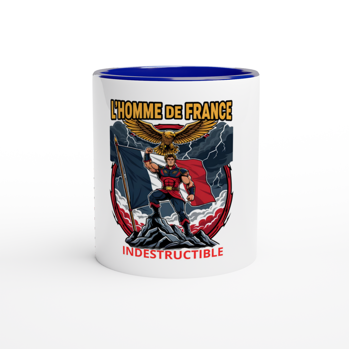 325 ml (11 oz) French-style ceramic mug for men