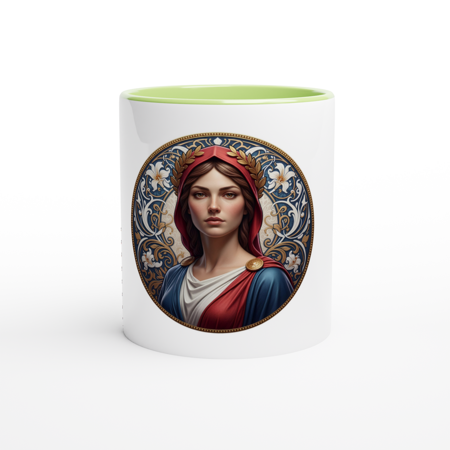 Ceramic Marianne White Mug, 325 ml (11 oz), with colored interior