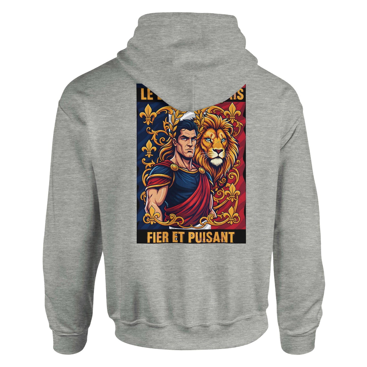 Men's Hoodie - Strong Lion - French Style - Classic | Gildan® 18500