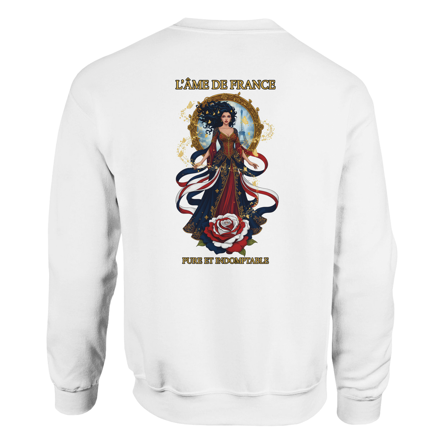 Sweatshirt Die Seele Frankreichs Damen im französischen Stil klassischer Rundhalsausschnitt | Gildan® 18000