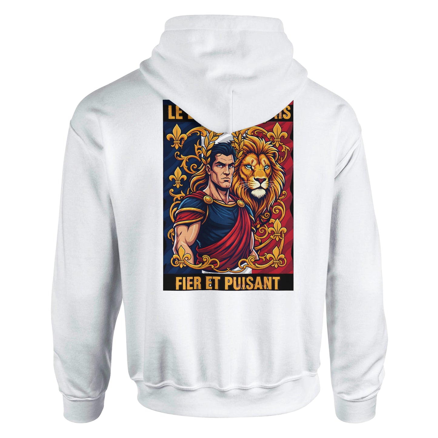 Men's Hoodie - Strong Lion - French Style - Classic | Gildan® 18500