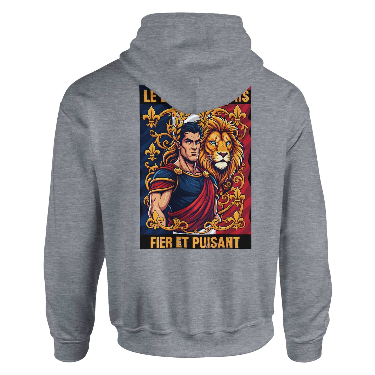 Men's Hoodie - Strong Lion - French Style - Classic | Gildan® 18500