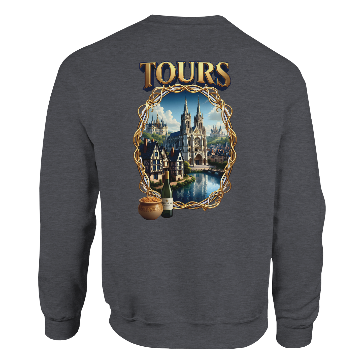 Unisex Sweatshirt Tours French City Classic Crewneck | Gildan® 18000