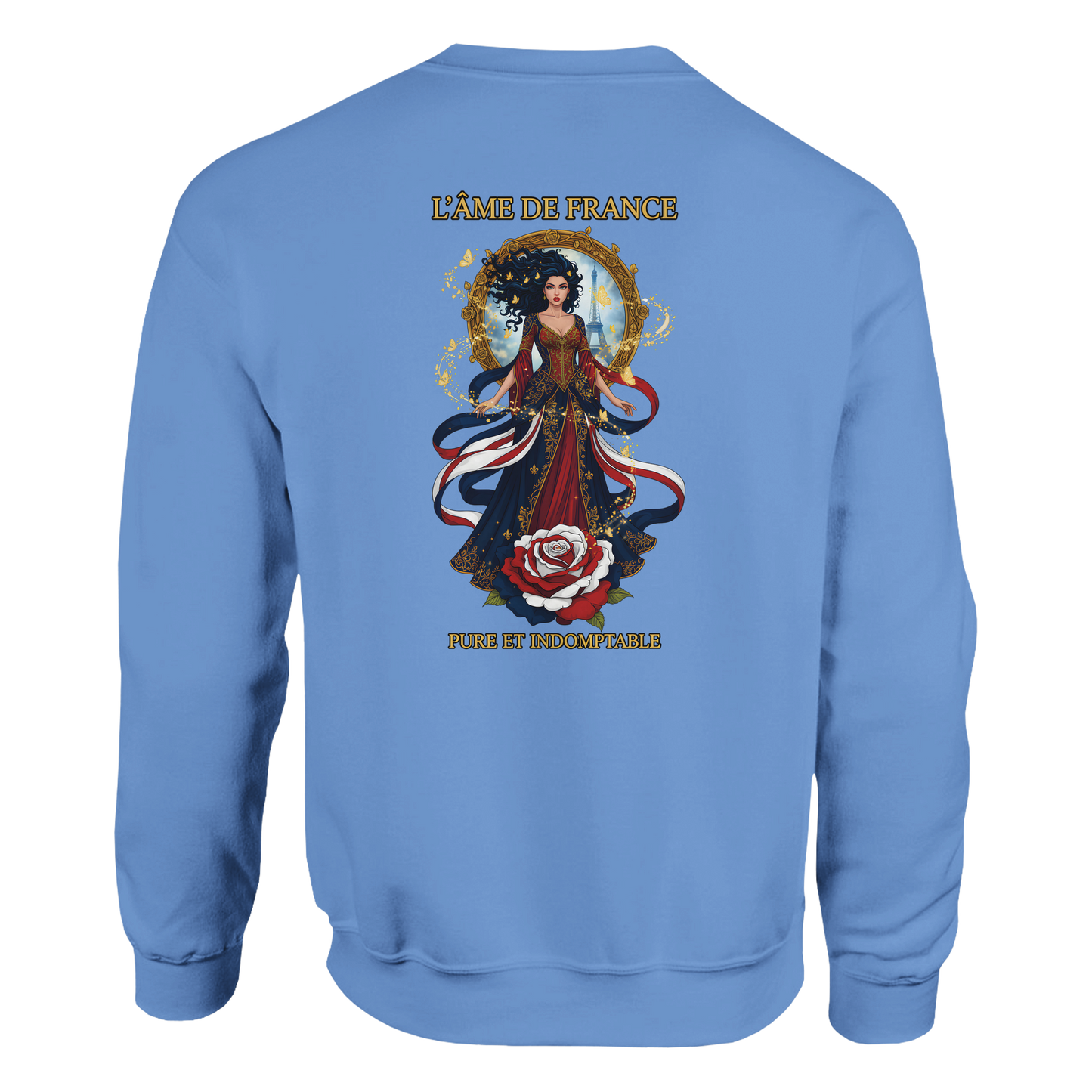 Sweatshirt Die Seele Frankreichs Damen im französischen Stil klassischer Rundhalsausschnitt | Gildan® 18000