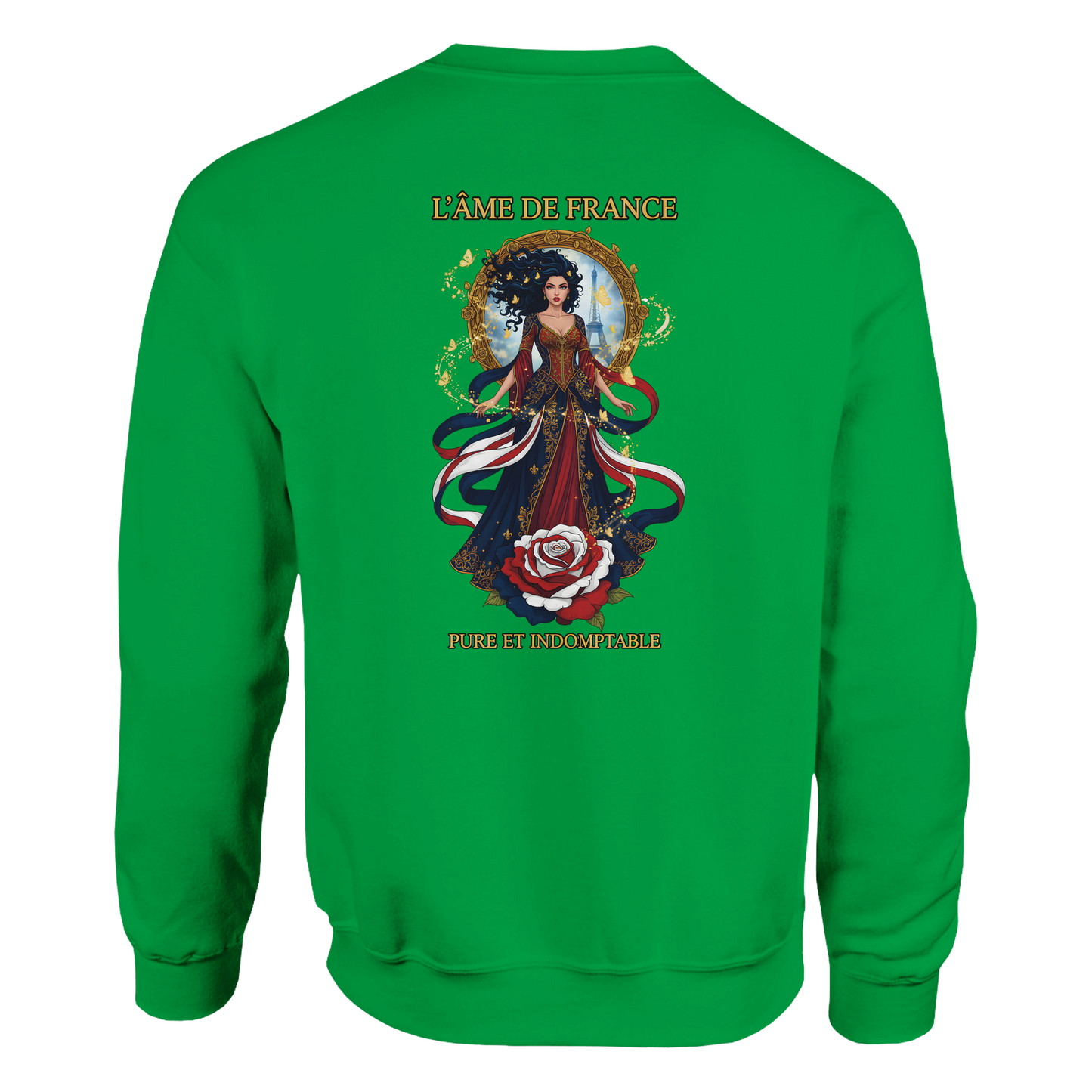 Sweatshirt Die Seele Frankreichs Damen im französischen Stil klassischer Rundhalsausschnitt | Gildan® 18000