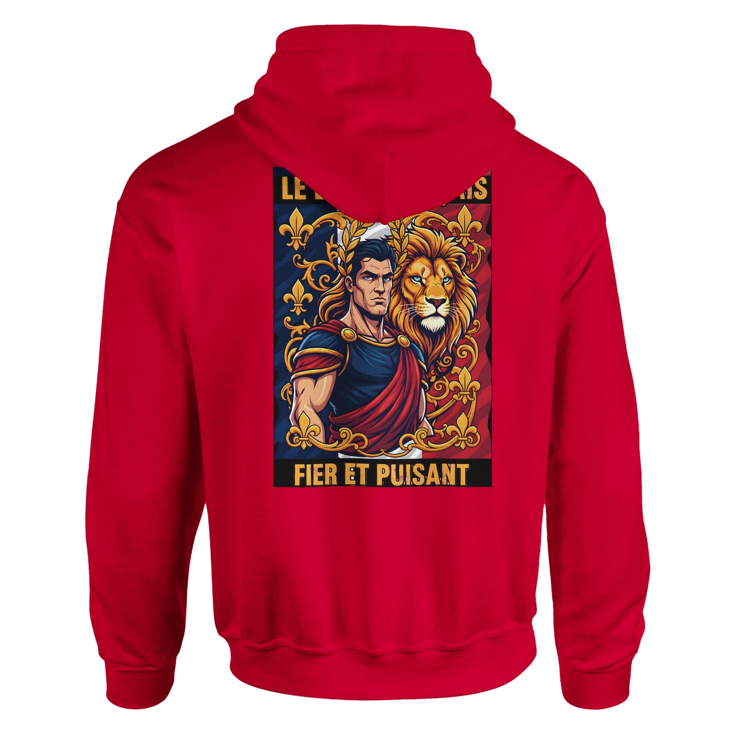 Men's Hoodie - Strong Lion - French Style - Classic | Gildan® 18500