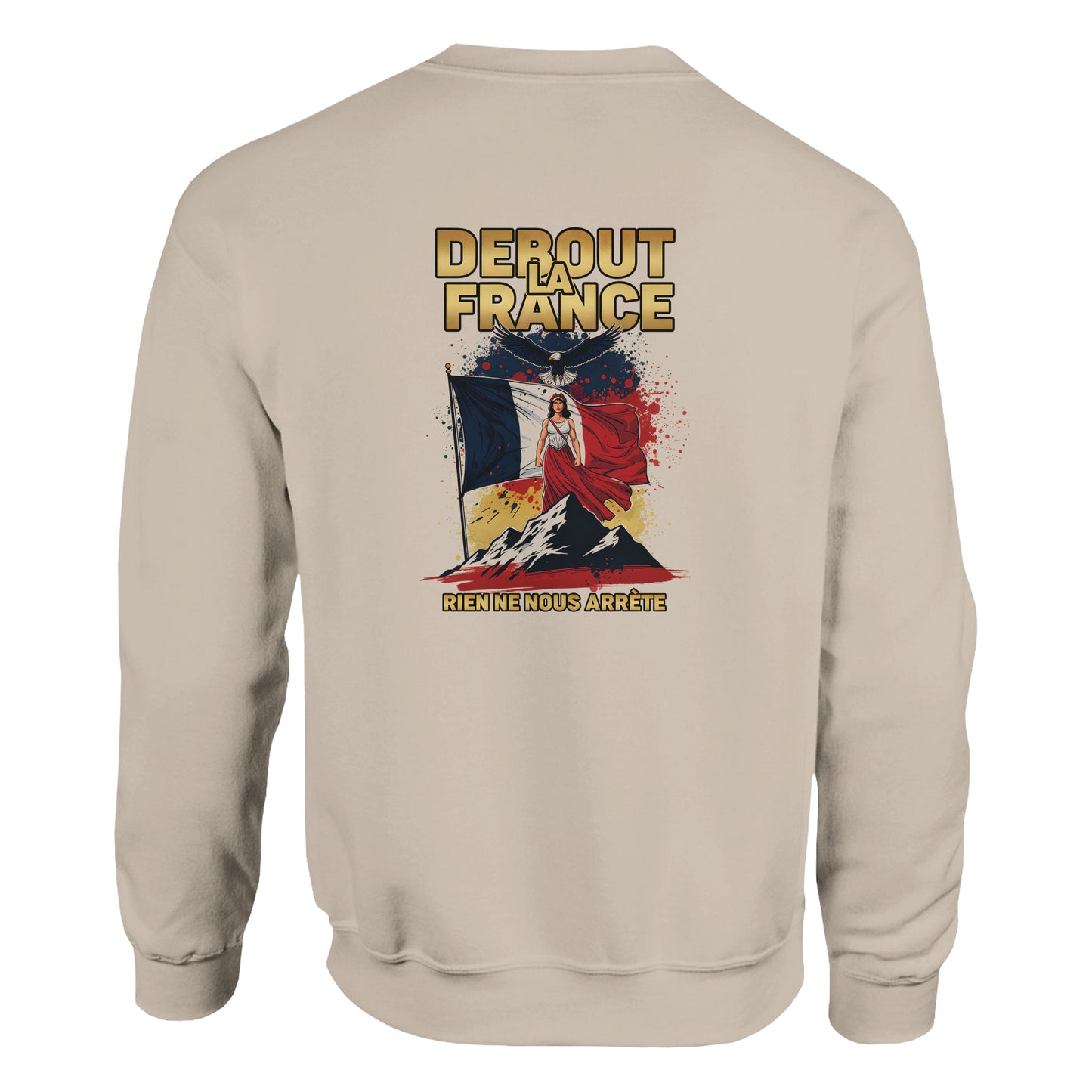 Damen-Sweatshirt „debout la France“ im klassischen französischen Rundhals-Stil | Gildan® 18000