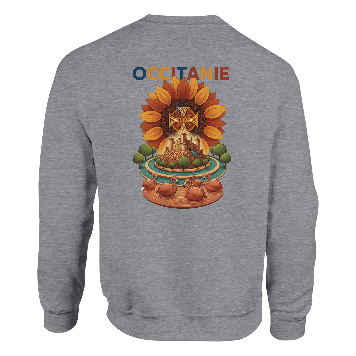 Unisex-Sweatshirt, klassischer Rundhalsausschnitt Occitanie | Gildan® 18000