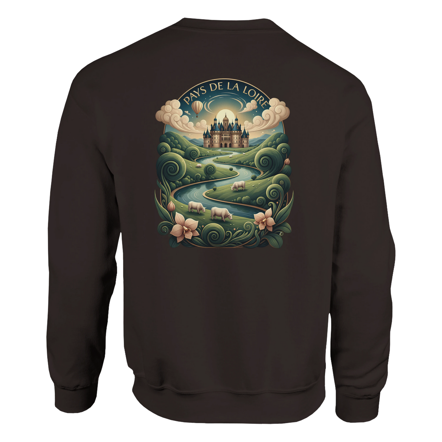 Klassisches Unisex-Sweatshirt Pays de la Loire mit Rundhalsausschnitt | Gildan® 18000