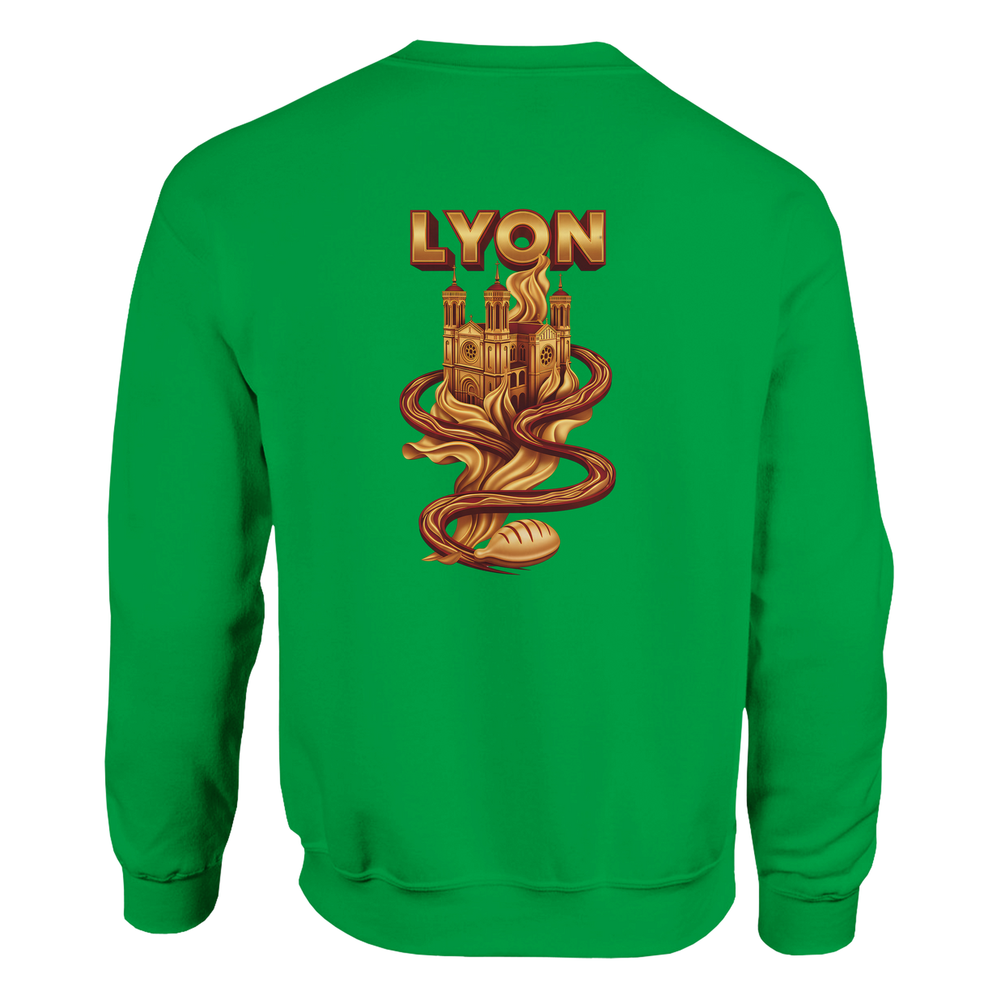 Unisex sweatshirt Lyon city France classic crew neck | Gildan® 18000