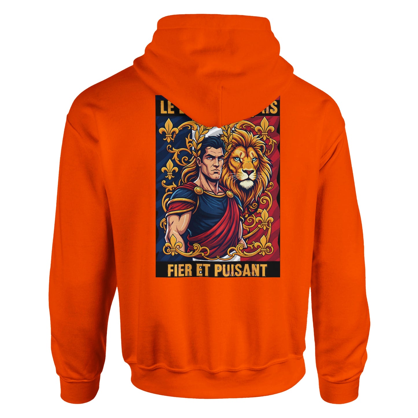 Men's Hoodie - Strong Lion - French Style - Classic | Gildan® 18500