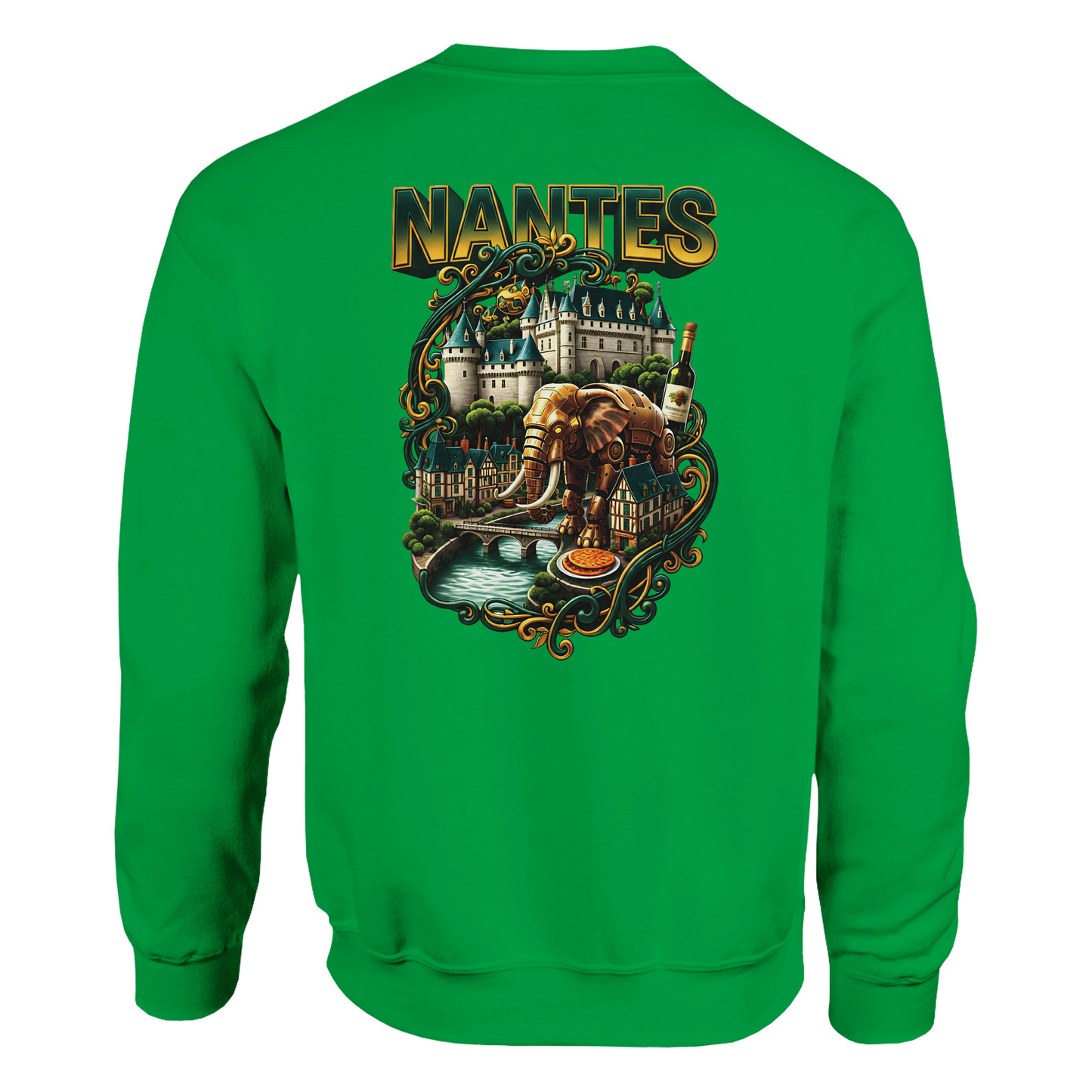 Unisex-Sweatshirt Nantes Stadt Frankreich klassisch Rundhals | Gildan® 18000