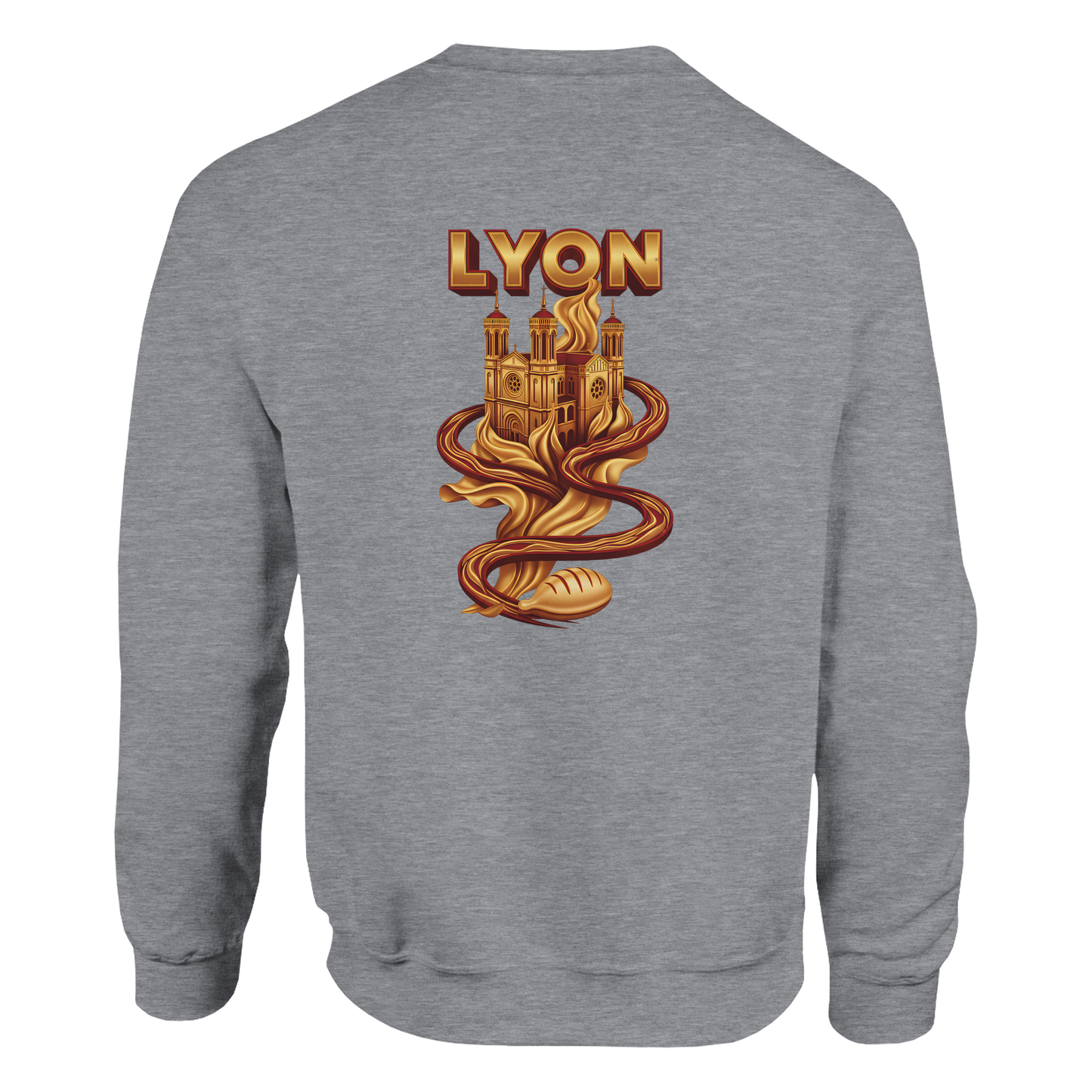 Unisex sweatshirt Lyon city France classic crew neck | Gildan® 18000