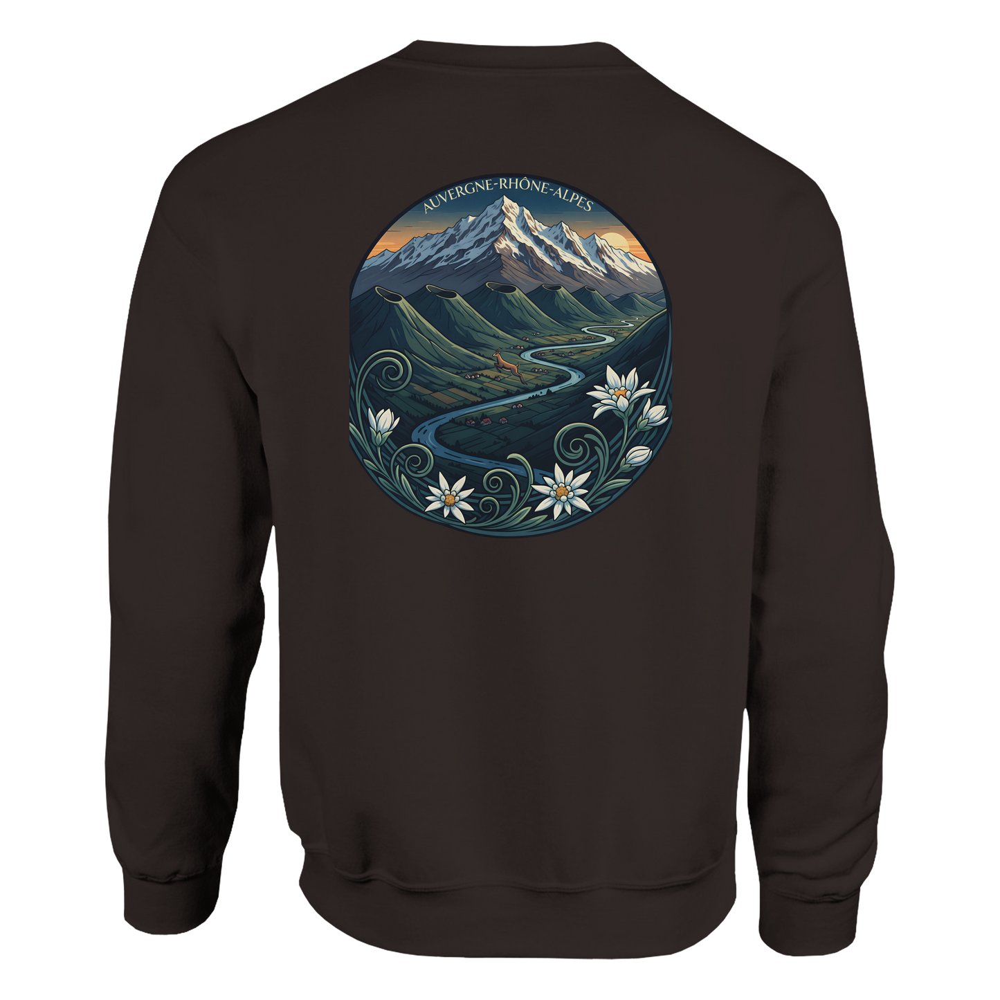 Unisex-Sweatshirt Auvergne-Rhône-Alpes klassisch Rundhals | Gildan® 18000