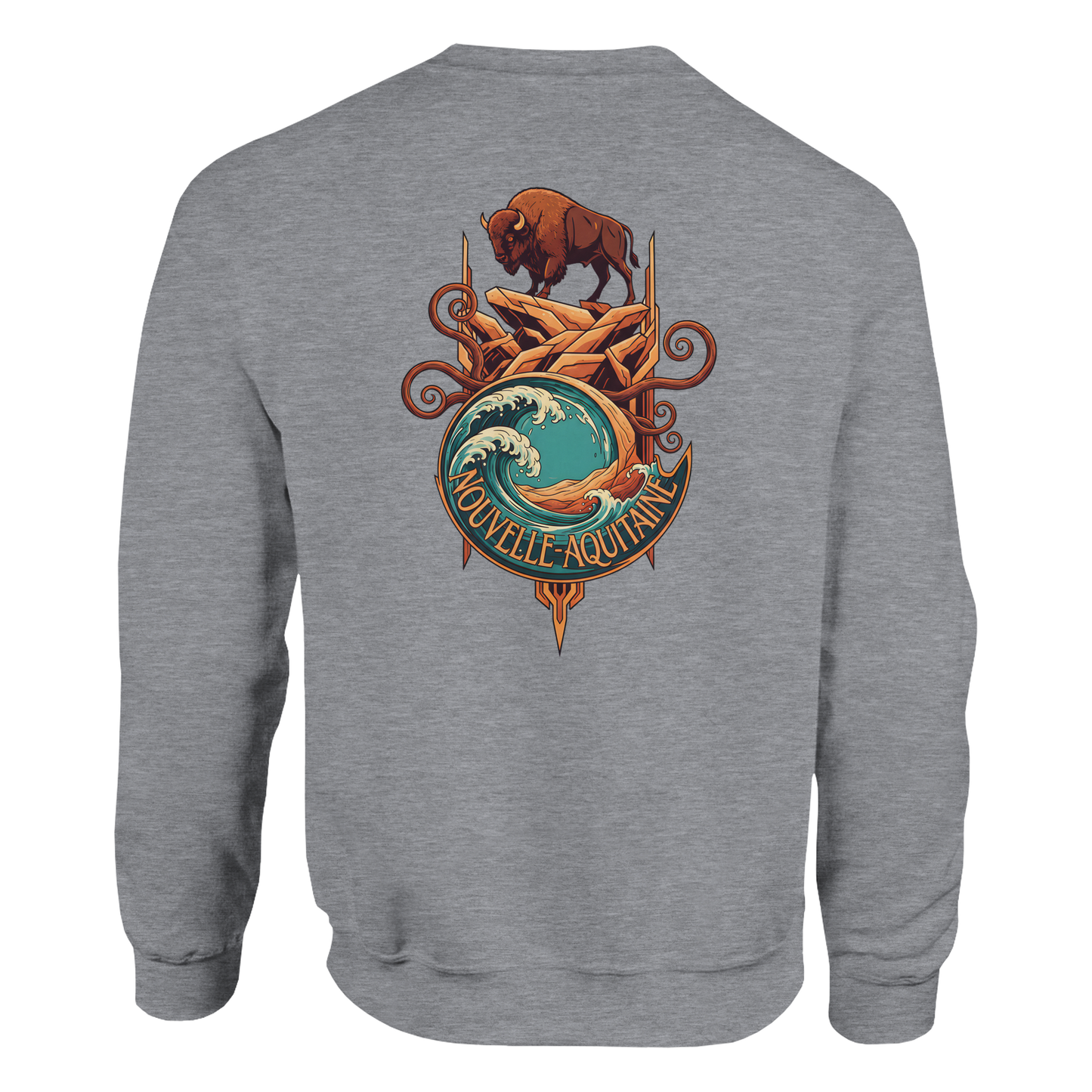 Klassisches Unisex-Rundhalsshirt Nouvelle-Aquitaine | Gildan® 18000