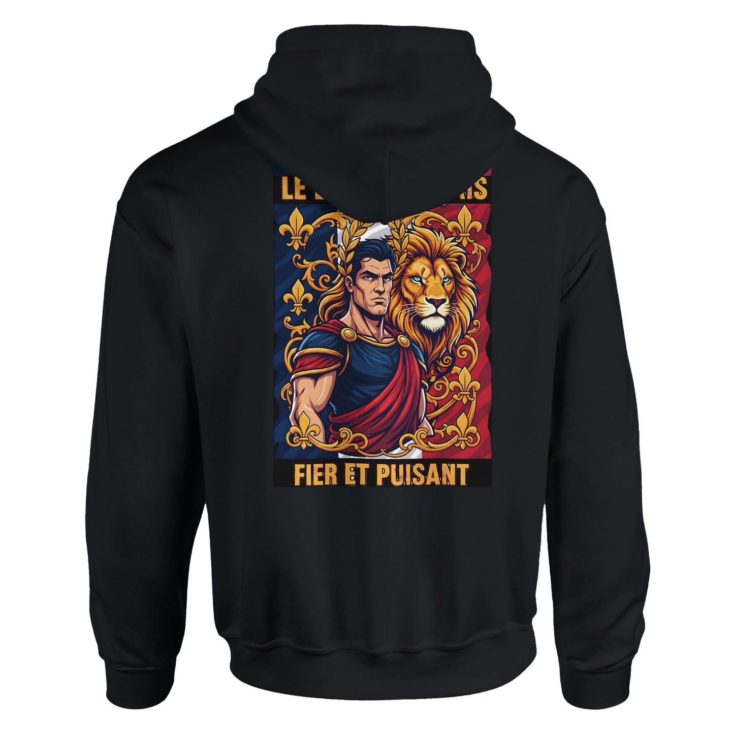 Men's Hoodie - Strong Lion - French Style - Classic | Gildan® 18500