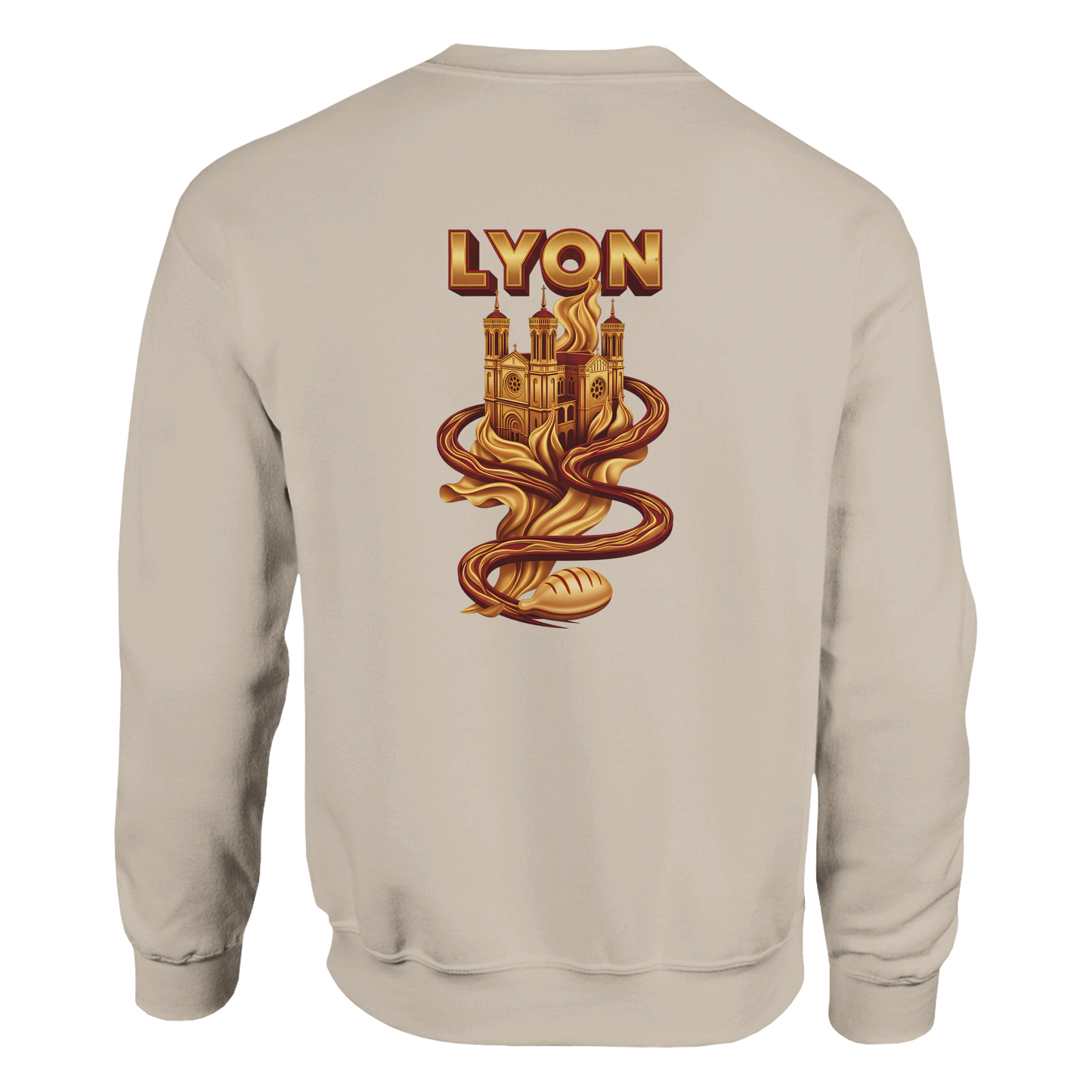 Unisex sweatshirt Lyon city France classic crew neck | Gildan® 18000