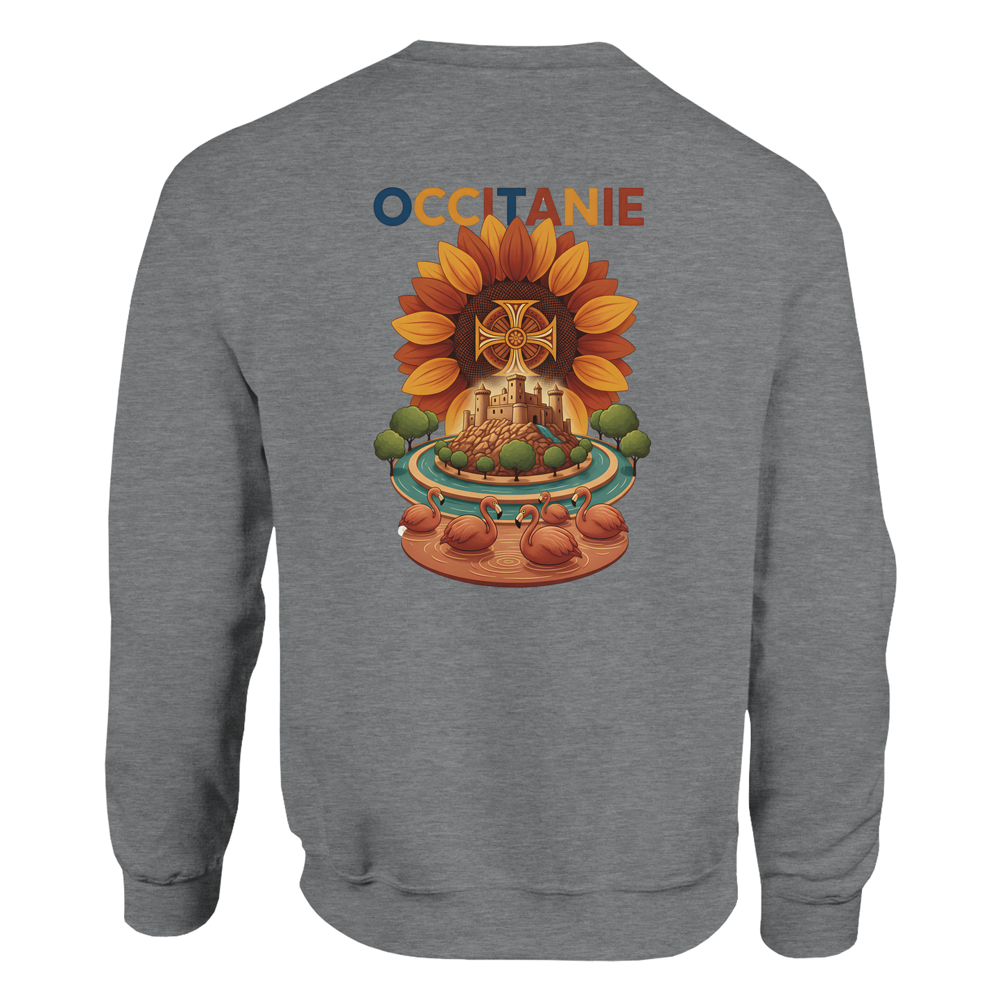 Unisex-Sweatshirt, klassischer Rundhalsausschnitt Occitanie | Gildan® 18000