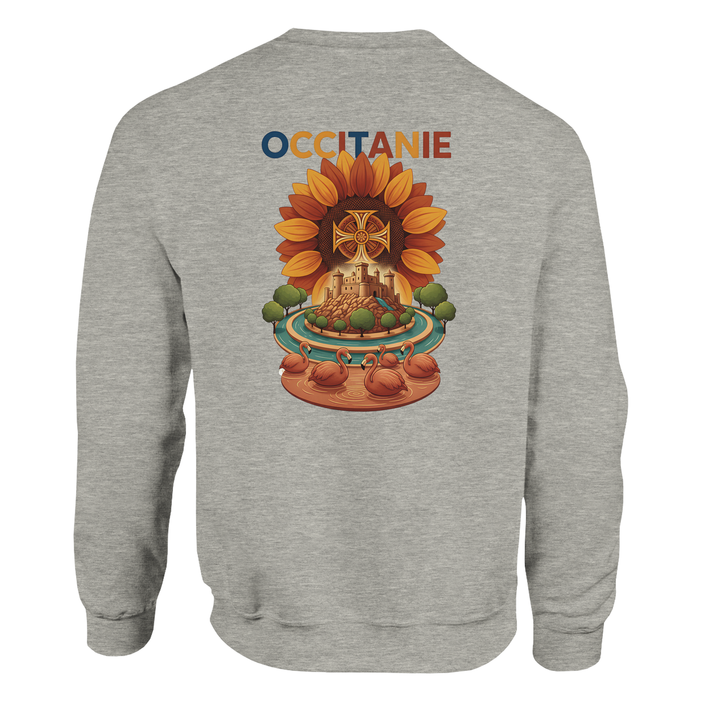 Unisex-Sweatshirt, klassischer Rundhalsausschnitt Occitanie | Gildan® 18000