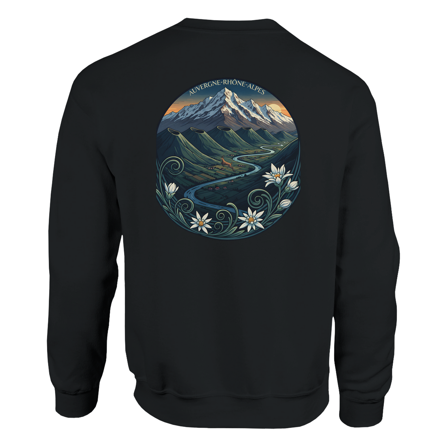 Unisex-Sweatshirt Auvergne-Rhône-Alpes klassisch Rundhals | Gildan® 18000