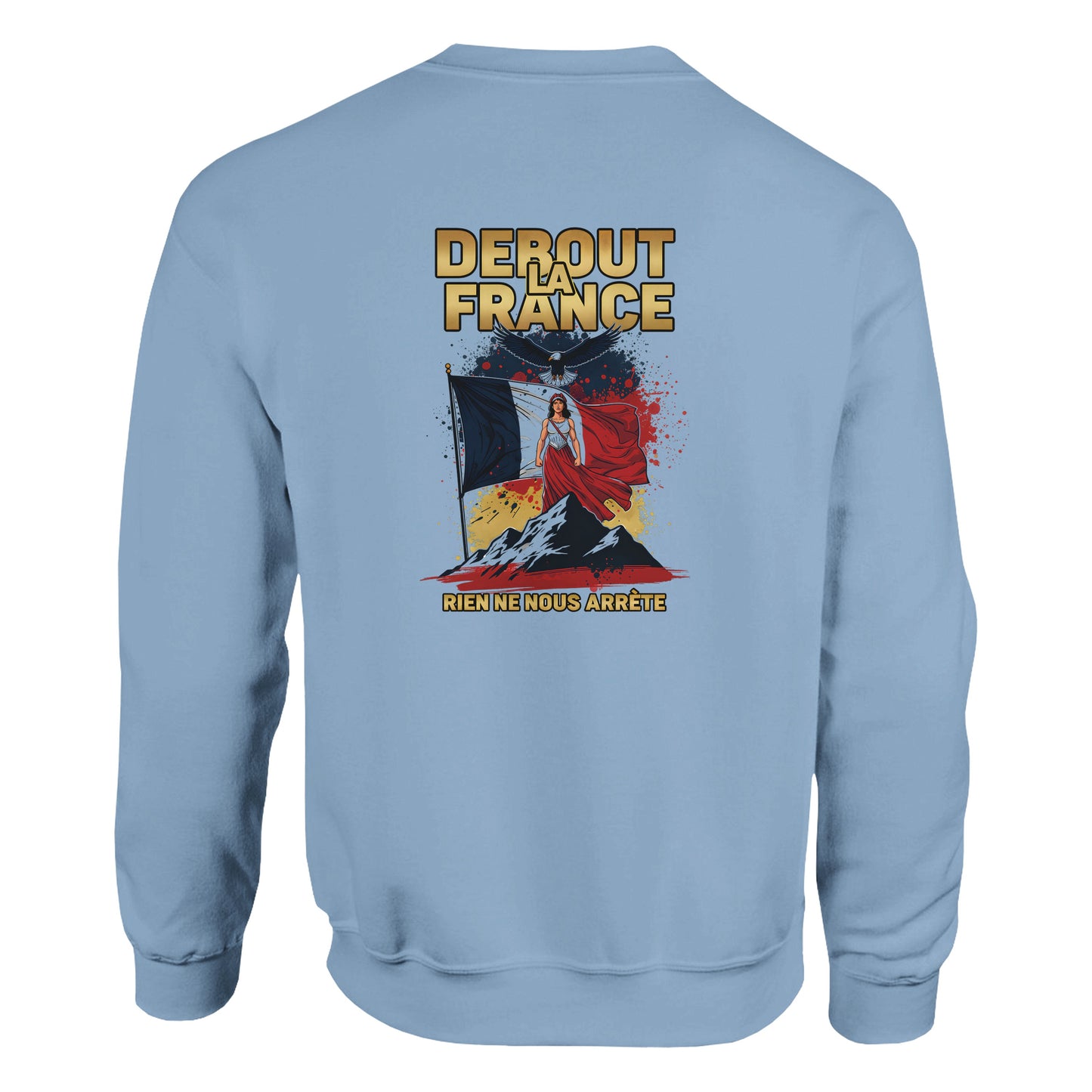 Damen-Sweatshirt „debout la France“ im klassischen französischen Rundhals-Stil | Gildan® 18000