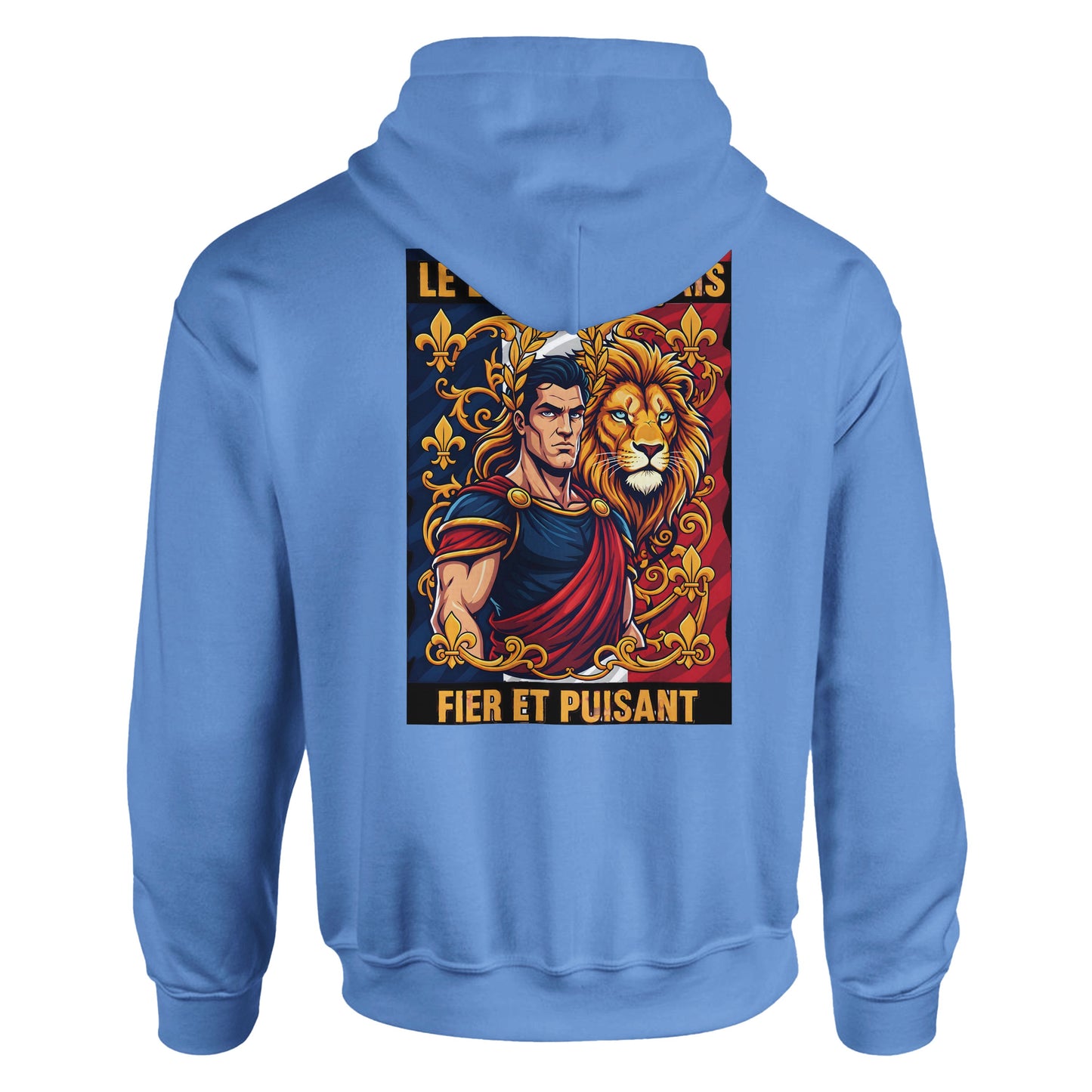 Men's Hoodie - Strong Lion - French Style - Classic | Gildan® 18500