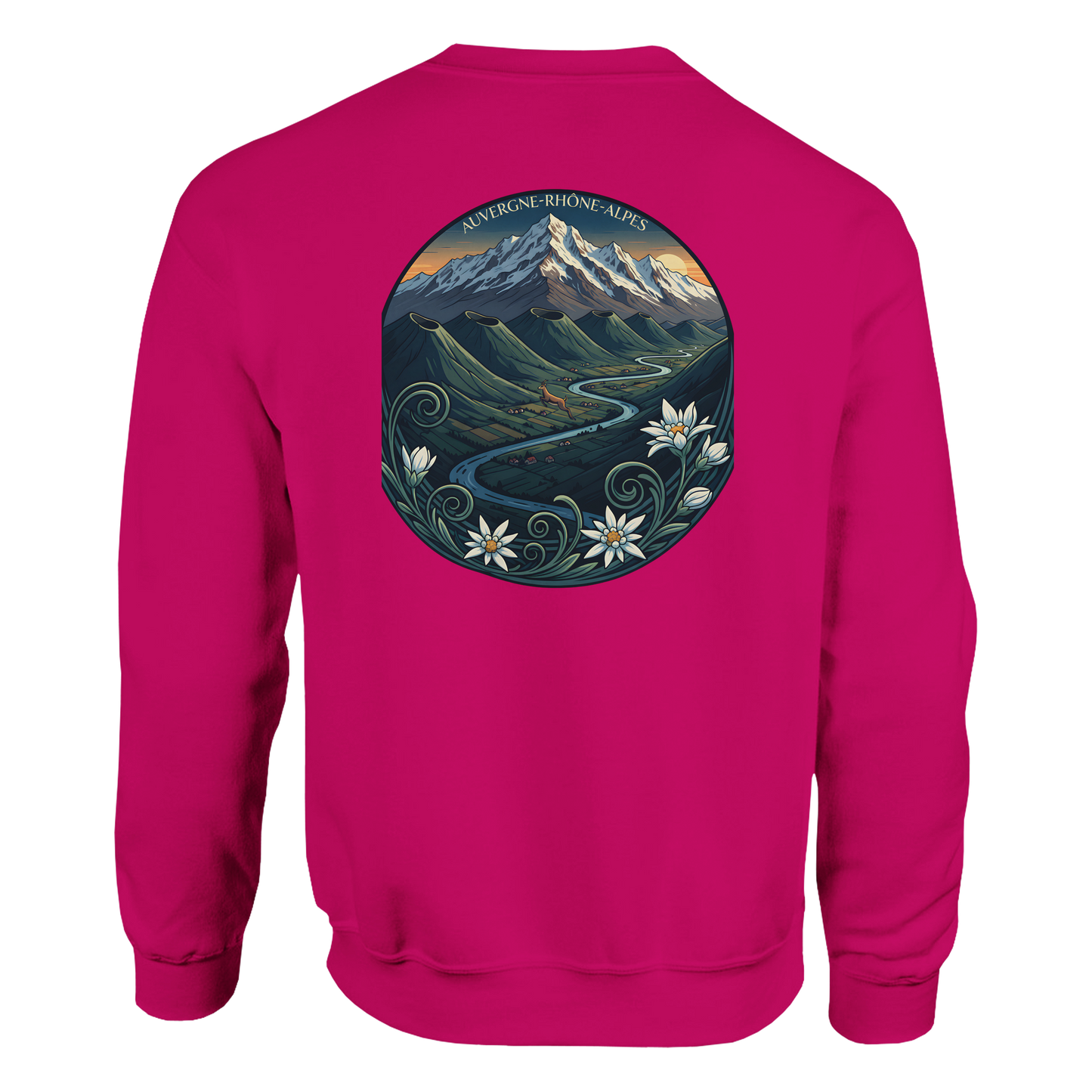 Unisex-Sweatshirt Auvergne-Rhône-Alpes klassisch Rundhals | Gildan® 18000