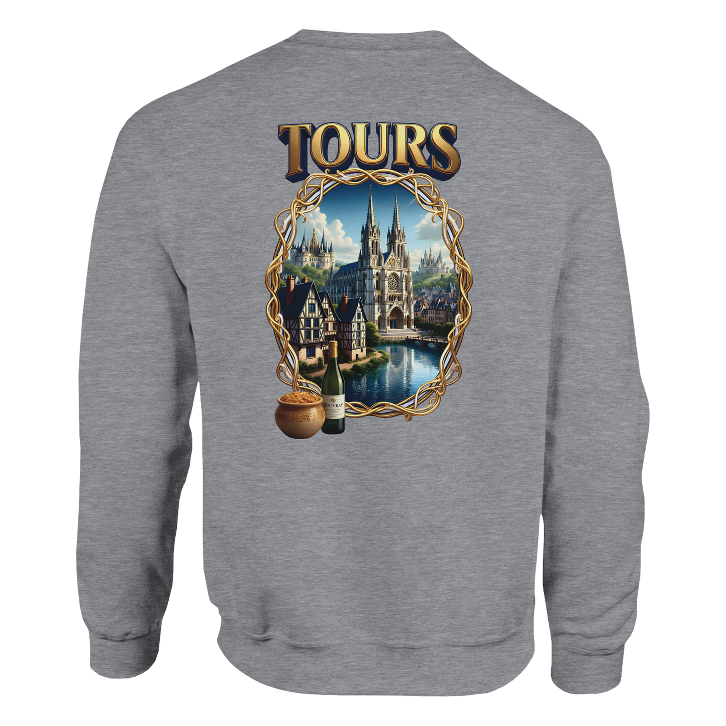 Unisex Sweatshirt Tours French City Classic Crewneck | Gildan® 18000